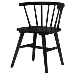 Jeffries Black Windsor Wood Dining Side Chair (Set of 2) - Ornate Home