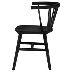 Jeffries Black Windsor Wood Dining Side Chair (Set of 2) - Ornate Home