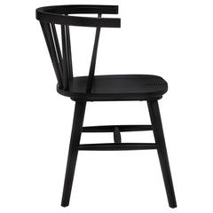 Jeffries Black Windsor Wood Dining Side Chair (Set of 2) - Ornate Home