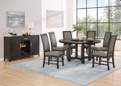 Jeffries Brown Round Dining Set - Ornate Home