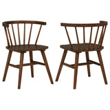 Jeffries Walnut Windsor Wood Dining Side Chair (Set of 2) - Ornate Home