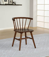 Jeffries Walnut Windsor Wood Dining Side Chair (Set of 2) - Ornate Home