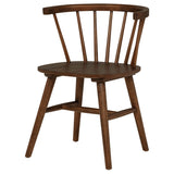 Jeffries Walnut Windsor Wood Dining Side Chair (Set of 2) - Ornate Home