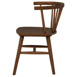 Jeffries Walnut Windsor Wood Dining Side Chair (Set of 2) - Ornate Home