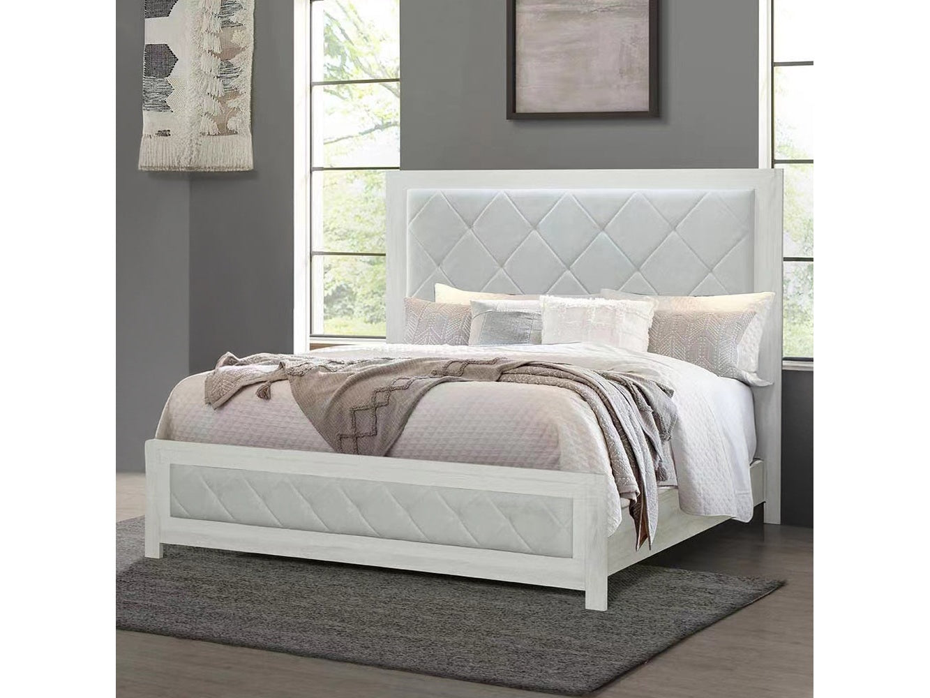 Jehoram Beige Eastern King Bed - Ornate Home