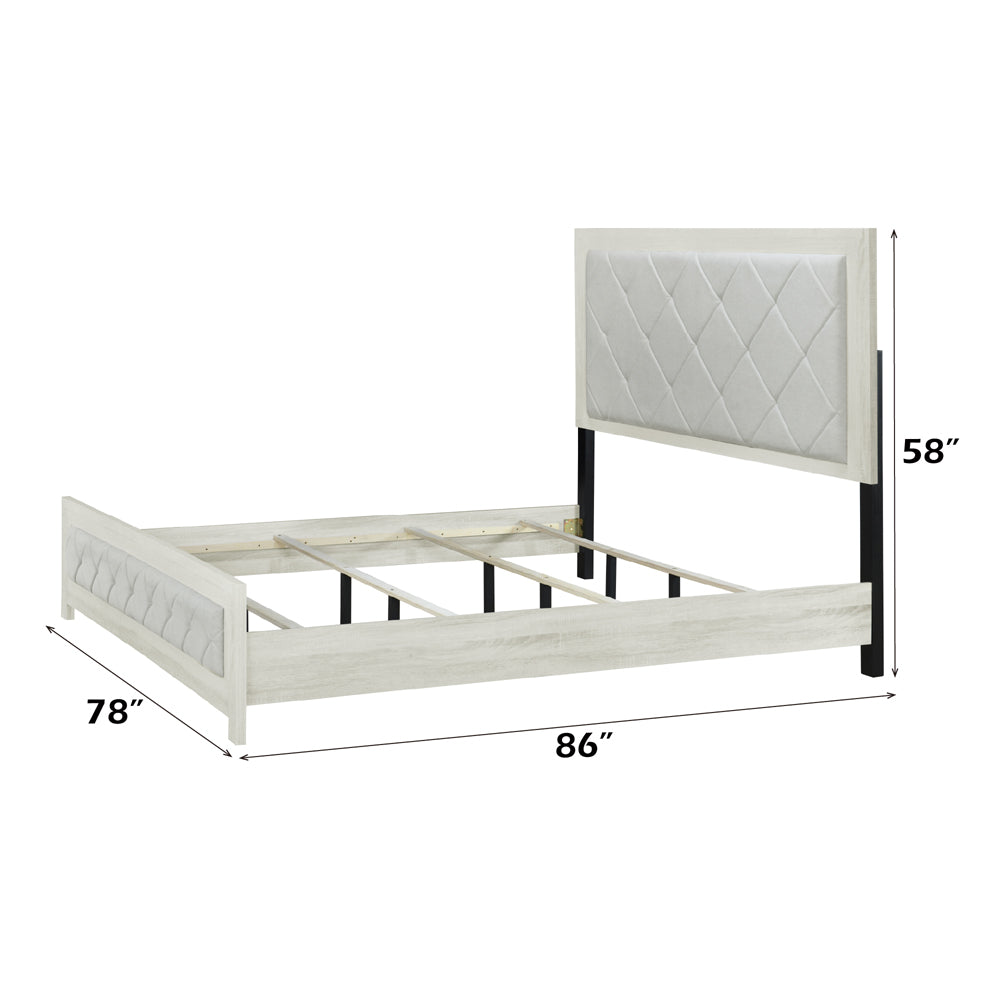 Jehoram Beige Eastern King Bed - Ornate Home