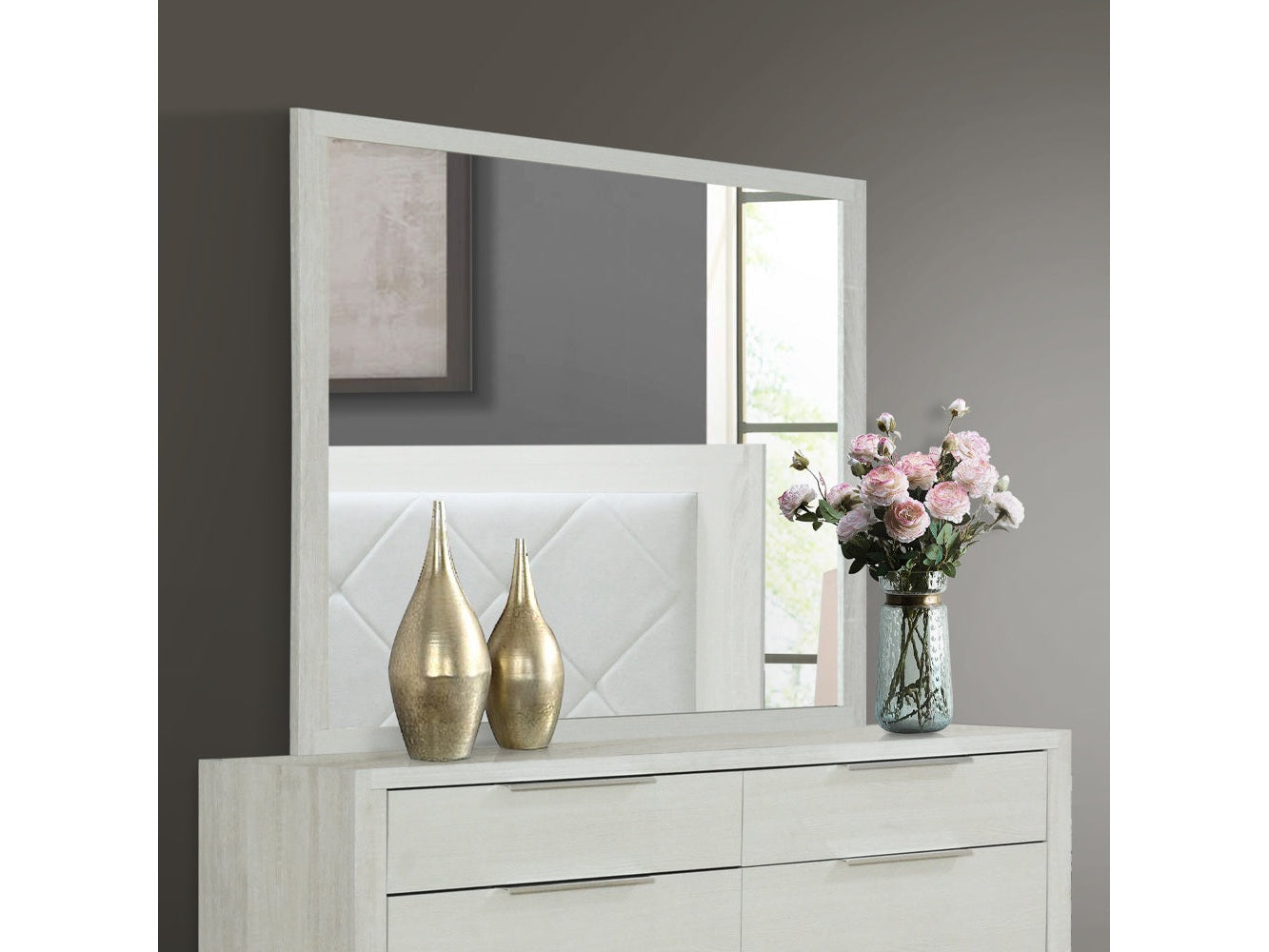 Jehoram Beige Mirror - Ornate Home