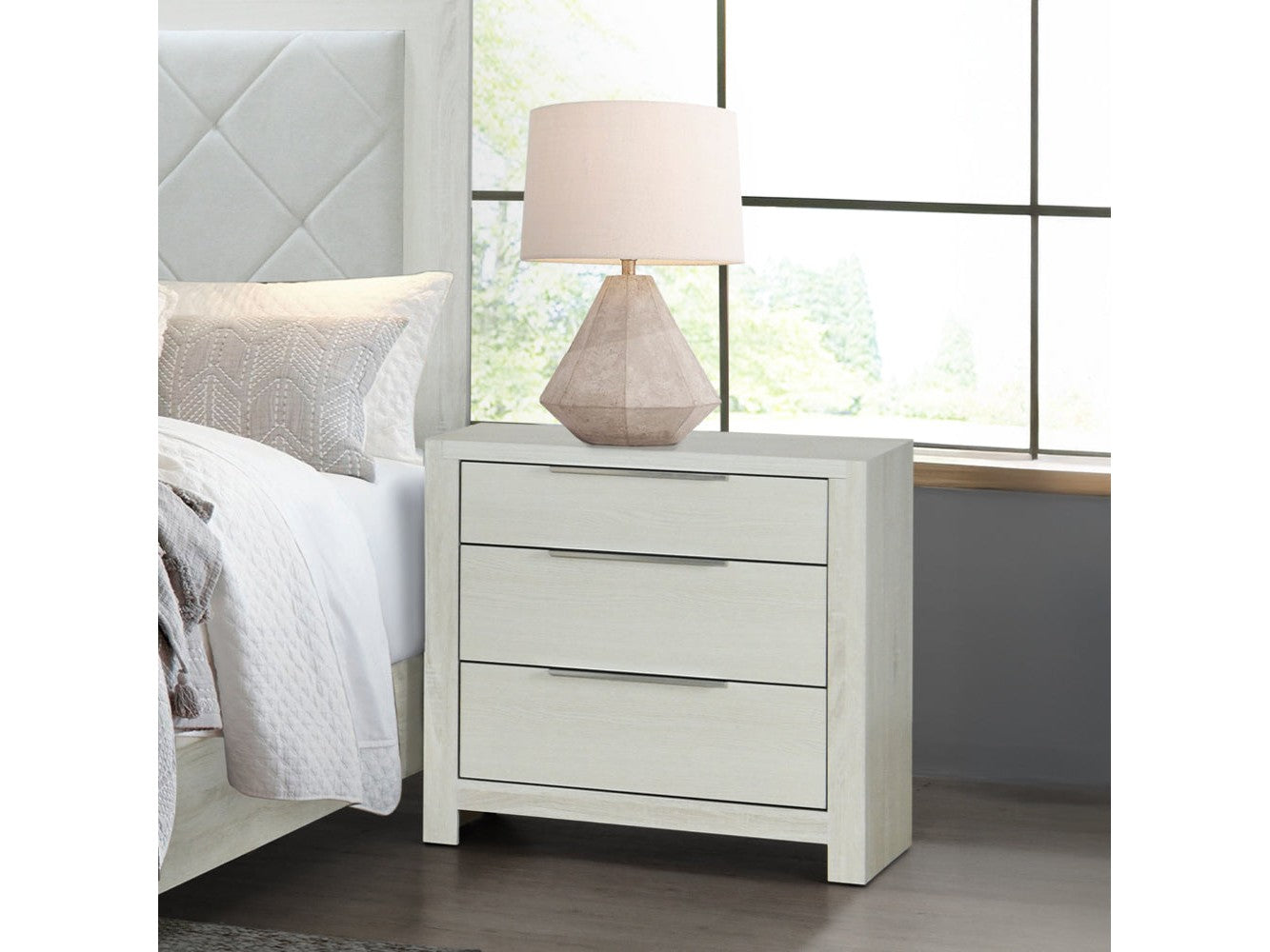 Jehoram Beige Nightstand - Ornate Home