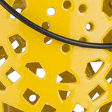 Jeiseyville Yellow Geometric Outdoor Ceramic Lantern - Ornate Home