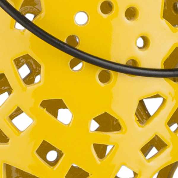 Jeiseyville Yellow Geometric Outdoor Ceramic Lantern - Ornate Home