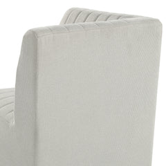 Jemma Beige Linen Upholstered Corner Chair - Ornate Home