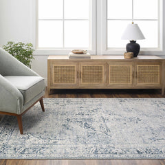 Jemma Blue Medallion Area Rug - Clearance - Ornate Home