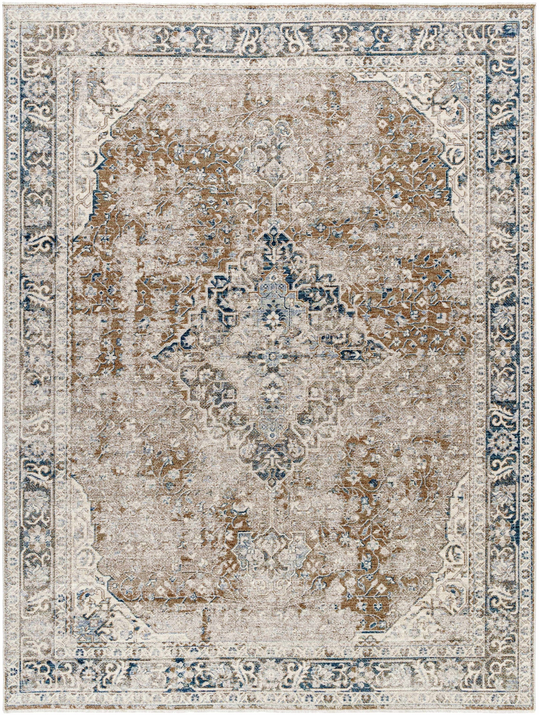 Jemma Brown Medallion Area Rug - Clearance - Ornate Home