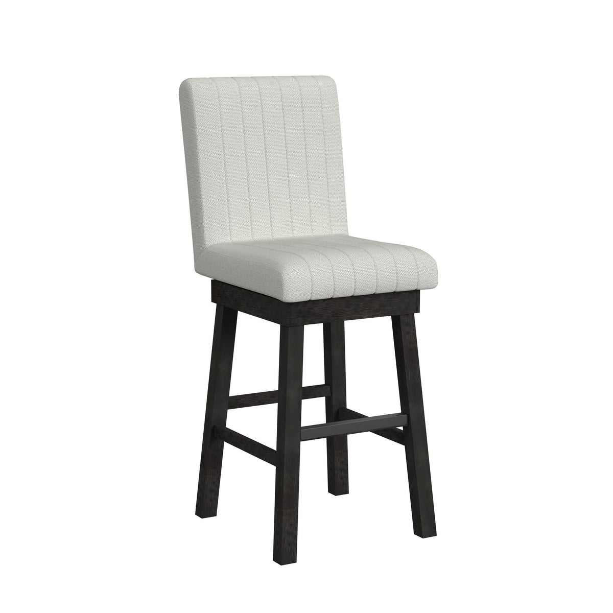 Jemma Dark Espresso/Beige Swivel Bar Stool (Set of 2) - Ornate Home
