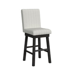 Jemma Dark Espresso/Beige Swivel Bar Stool (Set of 2) - Ornate Home