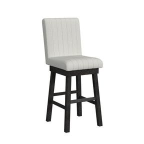Jemma Dark Espresso/Beige Swivel Bar Stool (Set of 2) - Ornate Home