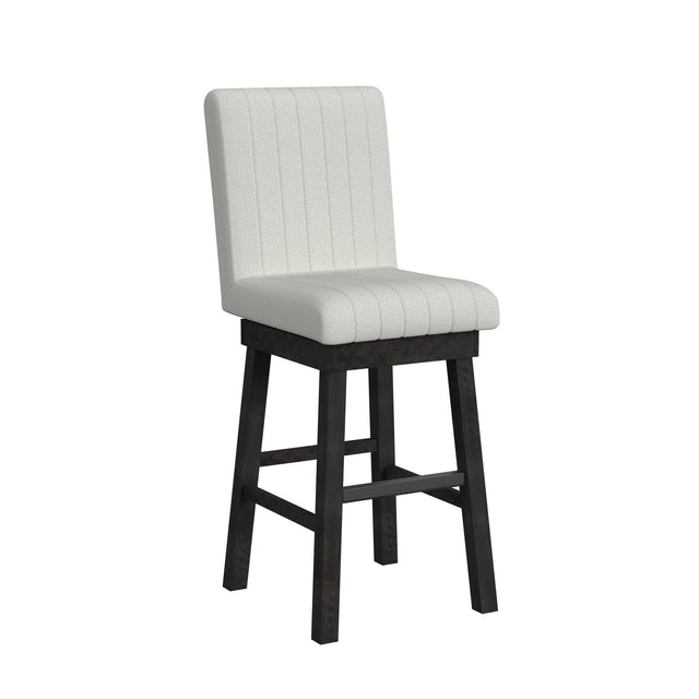 Jemma Dark Espresso/Beige Swivel Bar Stool (Set of 2) - Ornate Home