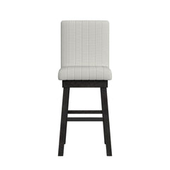 Jemma Dark Espresso/Beige Swivel Bar Stool (Set of 2) - Ornate Home