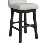 Jemma Dark Espresso/Beige Swivel Bar Stool (Set of 2) - Ornate Home