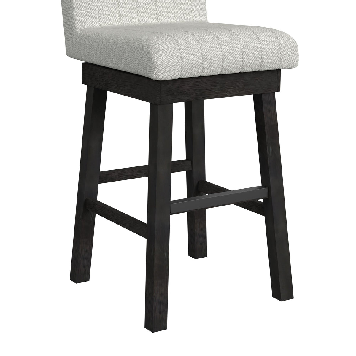 Jemma Dark Espresso/Beige Swivel Bar Stool (Set of 2) - Ornate Home