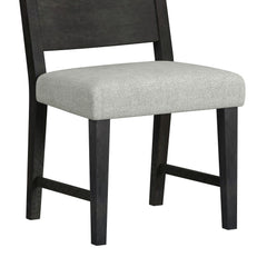 Jemma Dark Espresso/Beige Wood Back Dining Side Chair (Set of 2) - Ornate Home