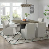 Jemma Grey 7-Piece Standard Height Dining Set - Ornate Home