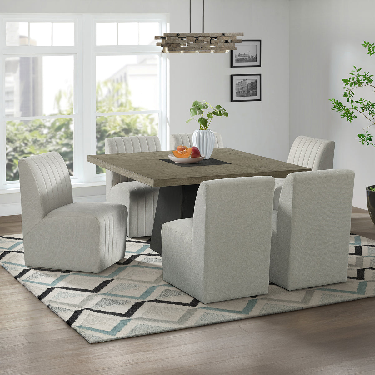 Jemma Grey 7-Piece Standard Height Dining Set - Ornate Home