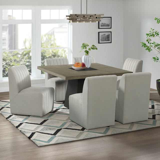 Jemma Grey 7-Piece Standard Height Dining Set - Ornate Home
