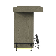 Jemma Grey/Dark Espresso Bar Table Set with Light - Ornate Home