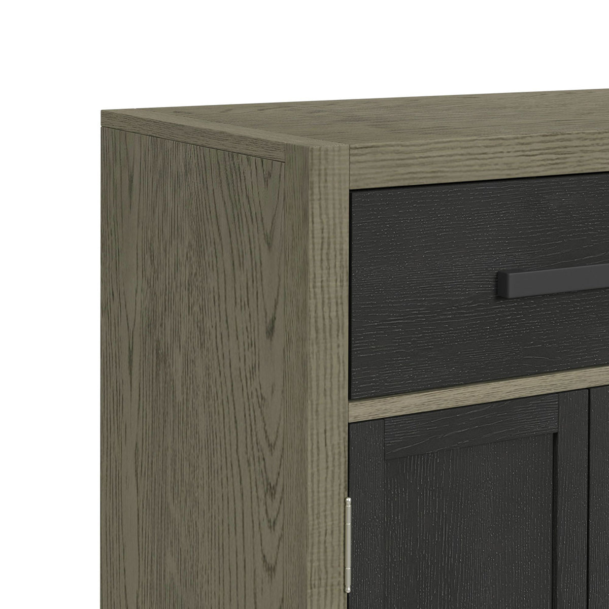 Jemma Grey/Dark Espresso Buffet and Hutch with Light - Ornate Home