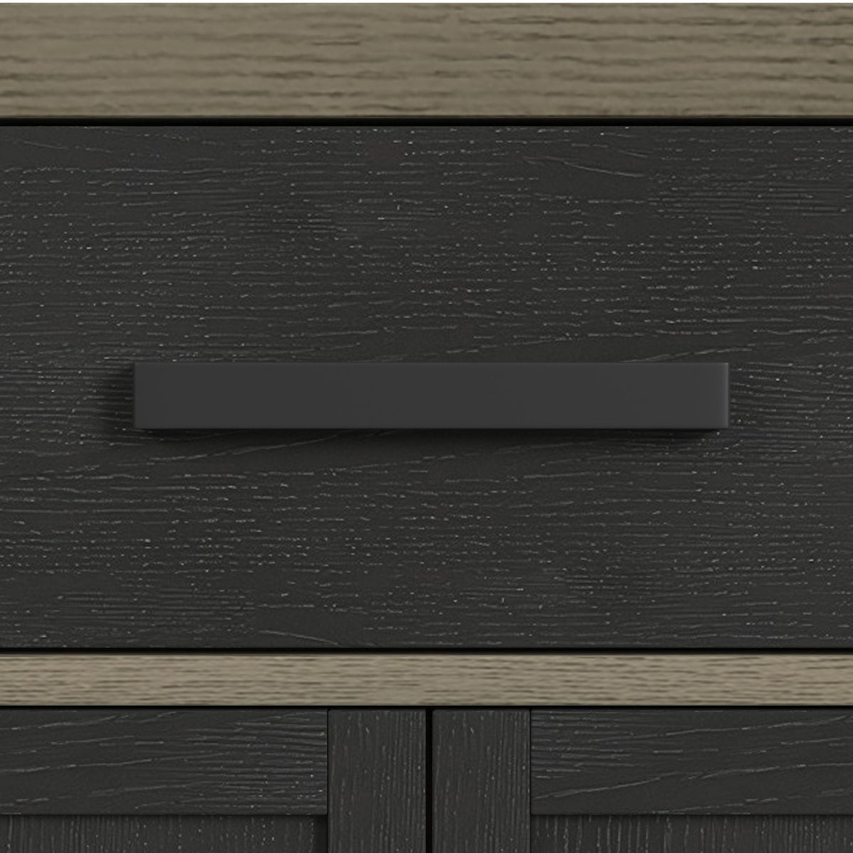 Jemma Grey/Dark Espresso Buffet and Hutch with Light - Ornate Home