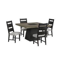 Jemma Grey/Dark Espresso Square Table - Ornate Home