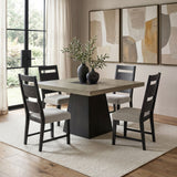 Jemma Grey/Dark Espresso Square Table - Ornate Home