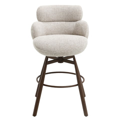 Jena Beige/Walnut Counter Height Chair w/Swivel - Ornate Home