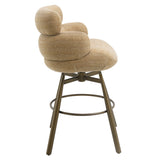 Jena Taupe/Bronze Counter Height Chair w/Swivel - Ornate Home