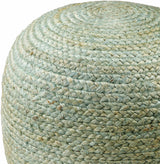 Jenkinjones Knitted Aqua Jute Pouf - Ornate Home