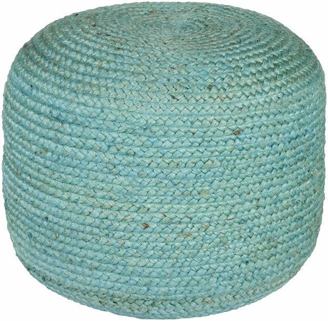 Jenkinjones Knitted Aqua Jute Pouf - Ornate Home