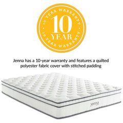 Jenna 10" Innerspring and Foam King Mattress - Ornate Home