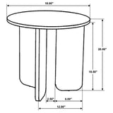 Jenna Brown 2-piece Round Marble Top Coffee Table Set - Ornate Home