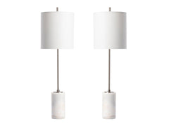 Jenna Silver/White Table Lamp (Set of 2) - Ornate Home
