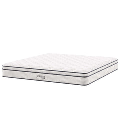 Jenna White 10" Innerspring and Foam California King Mattress - Ornate Home