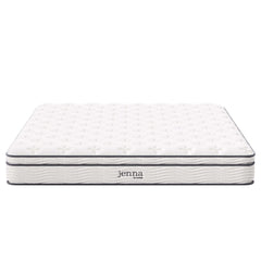 Jenna White 10" Innerspring and Foam California King Mattress - Ornate Home