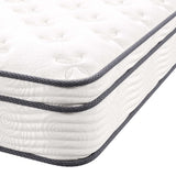 Jenna White 10" Innerspring and Foam California King Mattress - Ornate Home