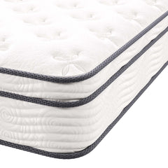 Jenna White 10" Innerspring and Foam California King Mattress - Ornate Home