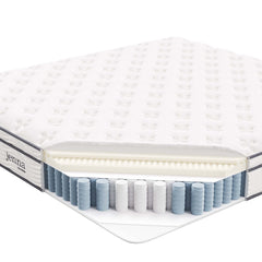 Jenna White 10" Innerspring and Foam California King Mattress - Ornate Home