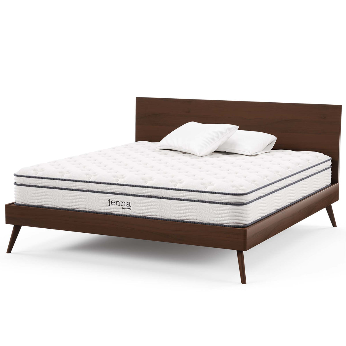 Jenna White 10" Innerspring and Foam California King Mattress - Ornate Home