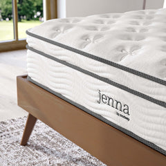 Jenna White 10" Innerspring and Foam California King Mattress - Ornate Home