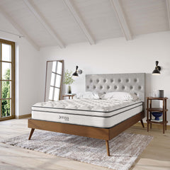 Jenna White 10" Innerspring and Foam California King Mattress - Ornate Home