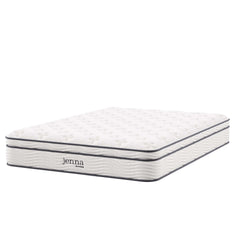 Jenna White 10" Innerspring and Foam Full Mattress - Ornate Home