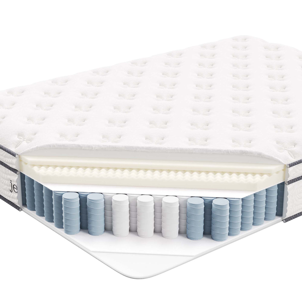 Jenna White 10" Innerspring and Foam Full Mattress - Ornate Home